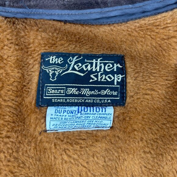 The Leather Shop Vintage Brown Suede Jacket Mens Size 46 Western Rustic *Read - Picture 13 of 16